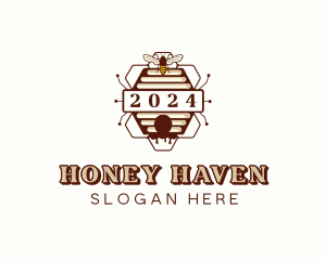 Natural Beehive  Honey logo design