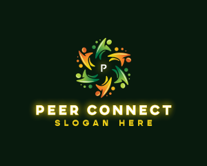 Peer - Social People Community logo design