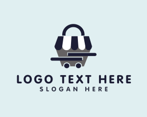 Stand - Shopping Cart Market logo design