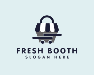 Booth - Shopping Cart Market logo design