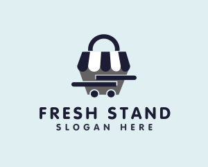 Stand - Shopping Cart Market logo design