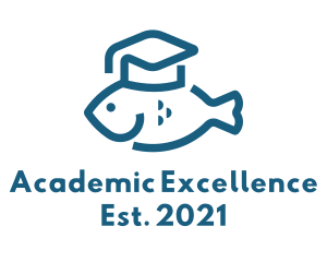 Scholarship - Blue Fish College logo design