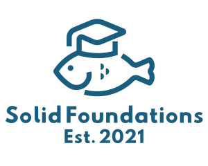 Early Learning - Blue Fish College logo design