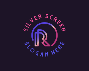 Game Streaming - Modern Digital Technology Letter R logo design