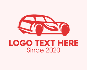 Driver - Modern Red Car logo design