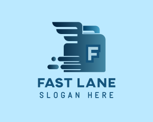 Fast Box Wings Logistics logo design