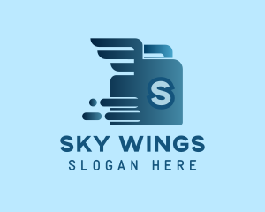 Fast Box Wings Logistics logo design