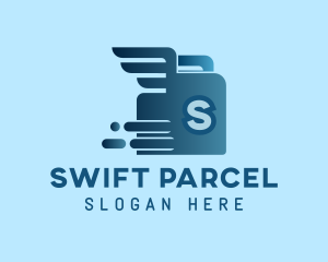 Parcel - Fast Box Wings Logistics logo design