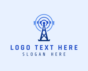 Telcom - Tower Signal Telecommunication logo design