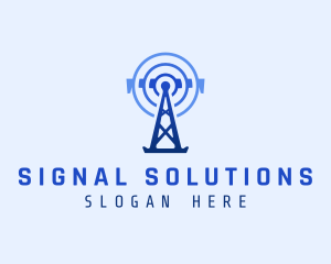 Signal - Tower Signal Telecommunication logo design