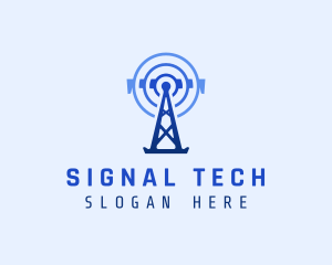 Signal - Tower Signal Telecommunication logo design