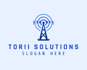 Tower Signal Telecommunication logo design