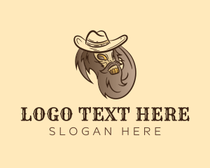 Rural - Cowboy Hat Skull logo design