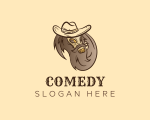 Cowboy Hat Skull logo design