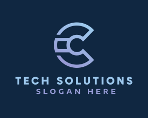 Solutions - Modern C Technology logo design