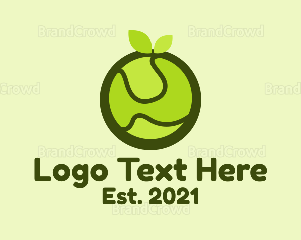 Abstract Green Fruit Logo