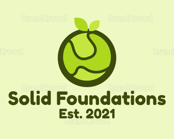 Abstract Green Fruit Logo