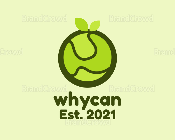 Abstract Green Fruit Logo