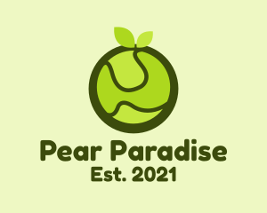 Pear - Abstract Green Fruit logo design