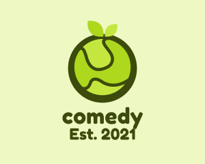 Abstract Green Fruit logo design