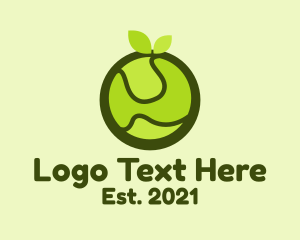 Healthy - Abstract Green Fruit logo design