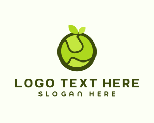 Organic Produce Fruit logo design