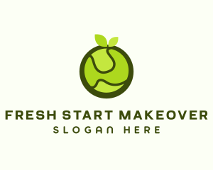 Organic Produce Fruit logo design