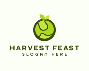 Organic Produce Fruit logo design