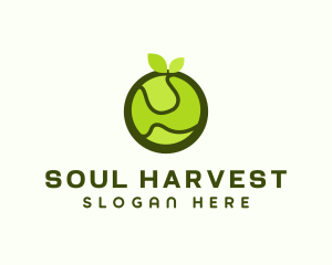 Organic Produce Fruit logo design