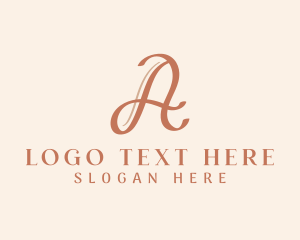 Calligraphy - Styling Salon Letter A logo design