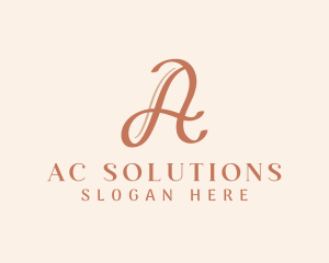 Styling Salon Letter A logo design