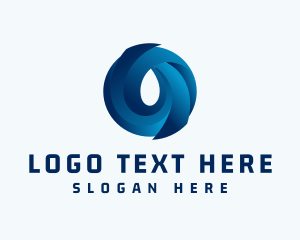 Water - Gradient Water Droplet logo design