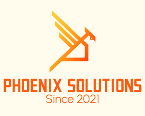 Gradient Phoenix Housing logo design