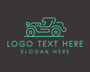 Transport - Minimalist Jeep Vehicle logo design