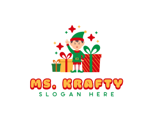 Merry - Christmas Elf Gift logo design