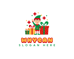 Seasonal - Christmas Elf Gift logo design