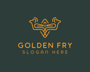 Golden Pigeon Aviary logo design