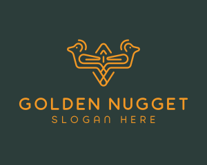 Golden Pigeon Aviary logo design