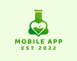 Dating App - Love Potion Beaker logo design