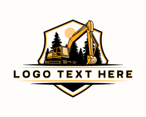 Construction Industrial Excavator logo design