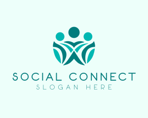 Community Social Volunteer logo design