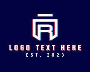 Web Host - Static Motion Letter R Shield logo design