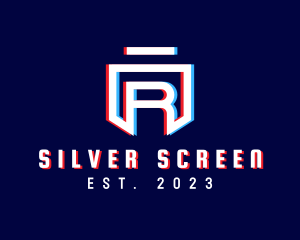 Game Streaming - Static Motion Letter R Shield logo design