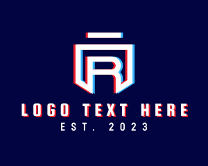 Esports - Static Motion Letter R Shield logo design
