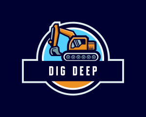 Excavator Heavy Duty Construction logo design