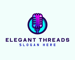 Media Podcast Microphone logo design