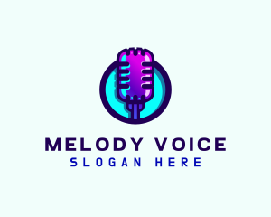 Singer - Media Podcast Microphone logo design