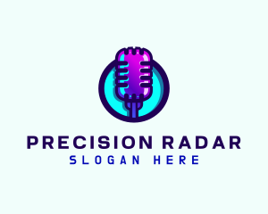 Media Podcast Microphone logo design