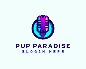 Media Podcast Microphone logo design