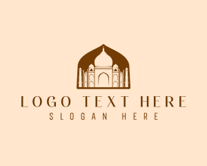 Taj Mahal - Cultural Mausoleum Tourism logo design